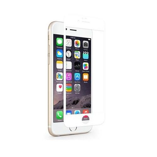 iPhone 6 / 6S üvegfólia, tempered glass, előlapi, 3D, edzett, hajlított, fehér kerettel, TiPX