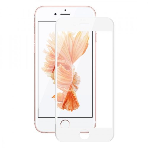iPhone 6 Plus / 6S Plus üvegfólia, tempered glass, előlapi, 3D, edzett, fehér kerettel, TiPX