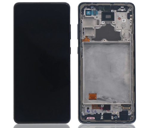 Samsung Galaxy A72 4G / 5G LCD kijelző, érintőpanel, fekete kerettel, gyári, SM-A725, SM-A726