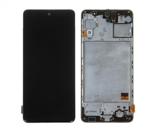 Samsung Galaxy M31s LCD kijelző, érintőpanel, kijelző kerettel, fekete, gyári, SM-M317F/DS
