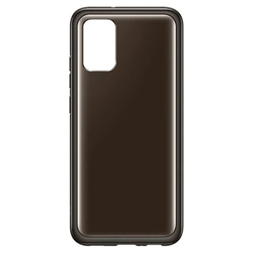 Samsung Galaxy A02s szilikon tok, hátlap tok, telefon tok, átlátszó-fekete, gyári, EF-QA026TBEGEU