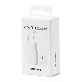   Samsung hálózati töltőfej, adapter, Type-C port, 3A 25W, fehér, Samsung EP-TA800NWE