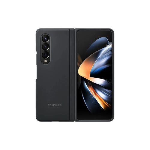 Samsung Galaxy Z Fold 4 5G gyári szilikon tok, kitámasztható, álló tok, SM-F936, fekete, EF-MF936CBEGWW