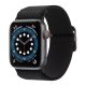 Apple Watch 4/5/6/7/8/9/SE/SE2 okosóra szíj, 42/44/45mm kompatibilis, fekete, szövet, prémium, Spigen