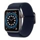 Apple Watch 4/5/6/7/8/9/SE/SE2 okosóra szíj, 42/44/45mm kompatibilis, szövet, kék, prémium, Spigen