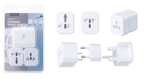 Hálózati töltőfej, adapter, EU/USA/UK, 2,4A, fehér, OnePlus A4317