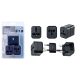 Hálózati töltőfej, adapter, EU/USA/UK, 2,4A, fekete, OnePlus A4317