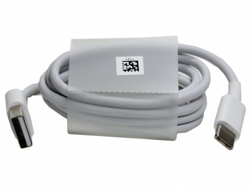 Huawei USB-C (Type-C) adatkábel, töltőkábel, USB-USB-C, fast charge, gyorstöltő, fehér, gyári, 1m, Huawei HL1121