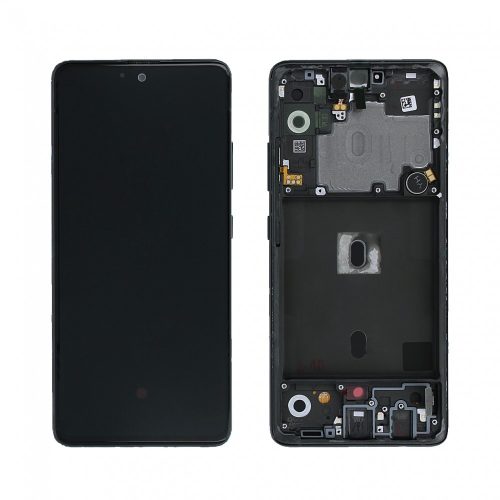 Samsung Galaxy A51 5G LCD kijelző, érintőpanel, fekete kerettel, gyári, SM-A516
