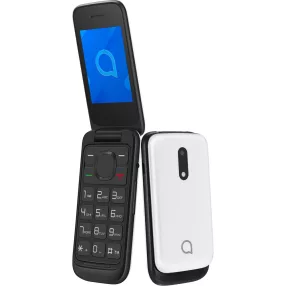   Alcatel 2057D mobiltelefon, dual sim, fehér (Pure White), kártyafüggetlen, magyar menüs, kinyitható