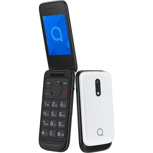 Alcatel 2057D mobiltelefon, dual sim, fehér (Pure White), kártyafüggetlen, magyar menüs, kinyitható