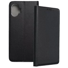   Nothing Phone (1) könyvtok, fliptok, telefon tok, mágneszáras, bankkártyatartós, fekete