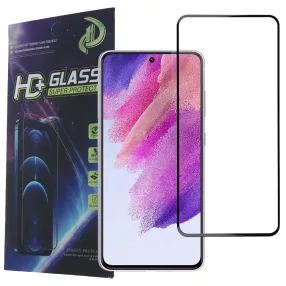   Samsung Galaxy S21 FE 5G üvegfólia, tempered glass, előlapi, edzett, hajlított, 9D, fekete kerettel