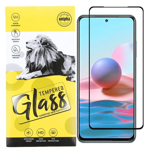 Xiaomi Redmi Note 10 Pro / Poco X3 / X3 NFC / X3 Pro üvegfólia, tempered glass, előlapi, 9D, edzett, hajlított, fekete kerettel