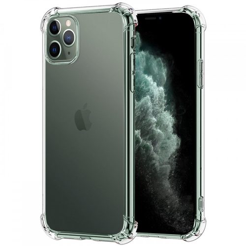 iPhone 11 Pro szilikon tok, hátlaptok, telefon tok, erősített sarkokkal, átlátszó, Anti Shock, 1.5mm