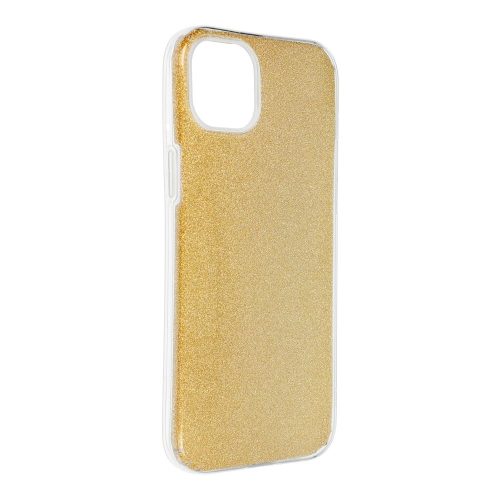 iPhone 14 szilikon tok, hátlaptok, telefon tok, csillámos, arany, Glitter