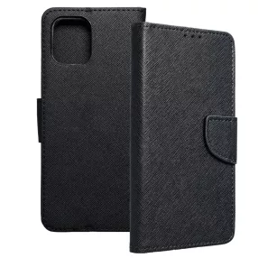   Xiaomi Redmi A1 / Redmi A2 könyvtok, fliptok, telefon tok, szilikon keretes, bankkártyatartós, mágneszáras, fekete, Fancy