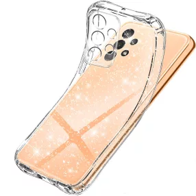   Samsung Galaxy A13 4G szilikon tok, hátlaptok, telefon tok, csillámos, átlátszó, Shine