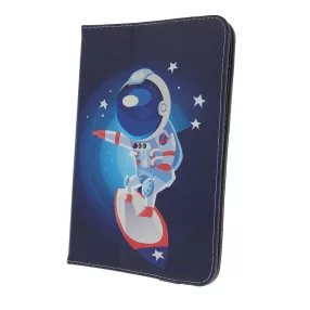   Univerzális 9-11 colos tablet könyvtok, mappa tok, asztronauta mintás, Cosmonaut