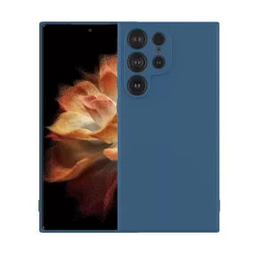   Samsung Galaxy S23 Ultra 5G szilikon tok, hátlaptok, telefon tok, matt, sötétkék