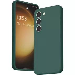   Samsung Galaxy S23 5G szilikon tok, hátlaptok, telefon tok, matt, zöld