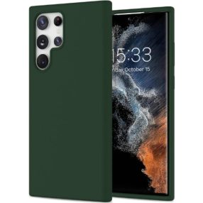   Samsung Galaxy S23 Ultra 5G szilikon tok, hátlaptok, telefon tok, matt, zöld