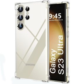   Samsung Galaxy S23 Ultra 5G szilikon tok, hátlaptok, telefon tok, erősített sarkokkal, átlátszó, Anti Shock, 1.5mm