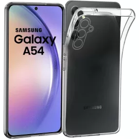   Samsung Galaxy A54 5G szilikon tok, hátlaptok, telefon tok, vastag, átlátszó, kamera védelemmel, 2mm