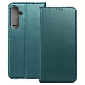   Samsung Galaxy A54 5G könyvtok, fliptok, telefon tok, mágneszáras, zöld, Smart Magnetic