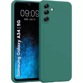  Samsung Galaxy A34 5G szilikon tok, hátlaptok, telefon tok, matt, zöld