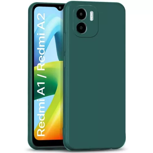 Xiaomi Redmi A1 / Redmi A2 szilikon tok, hátlaptok, telefon tok, matt, zöld