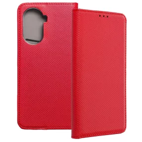   Huawei Nova 10 SE könyvtok, fliptok, telefon tok, mágneszáras, bankkártyatartós, piros