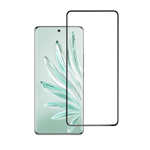 Honor 70 5G üvegfólia, tempered glass, előlapi, 5D, edzett, hajlított, fekete kerettel