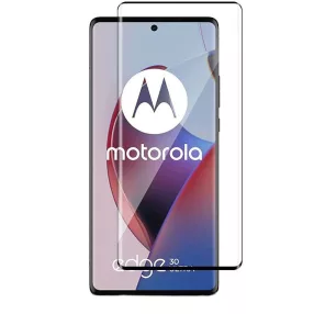   Motorola Edge 30 Ultra 5G üvegfólia, tempered glass, előlapi, 5D, edzett, hajlított, fekete kerettel
