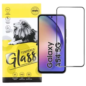   Samsung Galaxy A54 5G üvegfólia, tempered glass, előlapi, 9D, edzett, hajlított, fekete kerettel