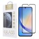 Samsung Galaxy A34 5G üvegfólia, tempered glass, előlapi, 10D, edzett, hajlított, fekete kerettel