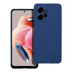   Xiaomi Redmi Note 12 4G szilikon tok, hátlaptok, telefon tok, velúr belsővel, matt, kék, Silicon