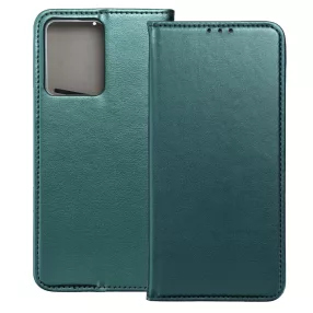   Xiaomi Redmi Note 12 4G könyvtok, fliptok, telefon tok, mágneszáras, bankkártyatartós, zöld, Smart Magnetic