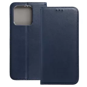   Xiaomi Redmi 12C könyvtok, fliptok, telefon tok, mágneszáras, bankkártyatartós, sötétkék, Smart Magnetic