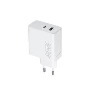   Maxlife MXTC-07-45AC 45W USB-C PD + USB-A gyorstöltő hálózati adapter telefon töltő