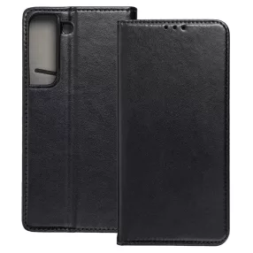   Samsung Galaxy S21 FE 5G könyvtok, fliptok, telefon tok, mágneszáras, bankkártyatartós, fekete, Smart Magnetic