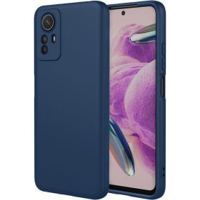   Xiaomi Redmi Note 12s 4G szilikon tok, hátlaptok, telefon tok, velúr belsővel, matt, sötétkék, Silicon