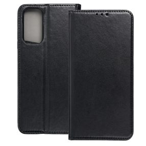   Xiaomi Redmi Note 12s könyvtok, fliptok, telefon tok, mágneszáras, bankkártyatartós, fekete, Smart Magnetic