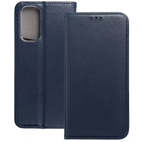   Xiaomi Redmi Note 12s könyvtok, fliptok, telefon tok, mágneszáras, bankkártyatartós, sötétkék, Smart Magnetic