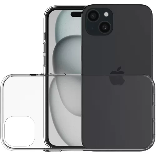 iPhone 15 szilikon tok, hátlaptok, telefon tok, vékony, átlátszó, 1mm