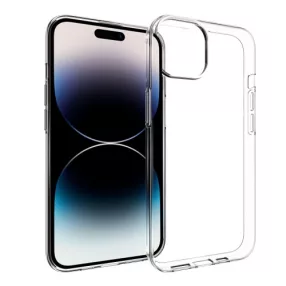   iPhone 15 Plus szilikon tok, hátlaptok, telefon tok, vékony, átlátszó, 1mm