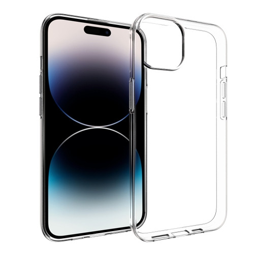 iPhone 15 Plus szilikon tok, hátlaptok, telefon tok, vékony, átlátszó, 1mm