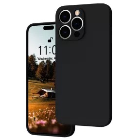   iPhone 15 Pro Max szilikon tok, hátlaptok, telefon tok, matt, fekete