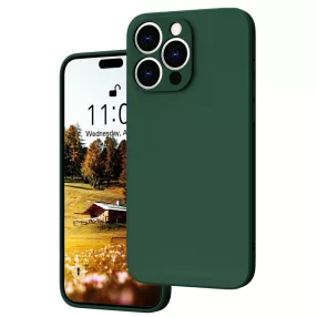   iPhone 15 Pro Max szilikon tok, hátlaptok, telefon tok, matt, zöld