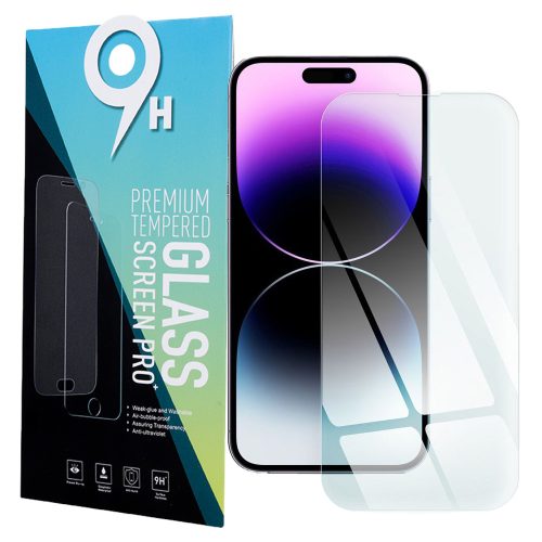 iPhone 15 Pro Max üvegfólia, tempered glass, előlapi, edzett, 9H, 0.3mm